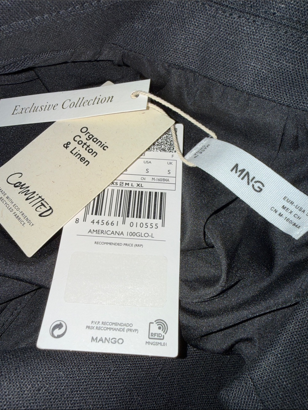MANGO Belted Linen Short Sleeve Blazer NWT Size Small - Picture 2 of 7